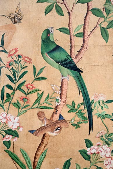 Five wallpaper panels, China, 18th century Five wallpaper panels, China, 18th century-15