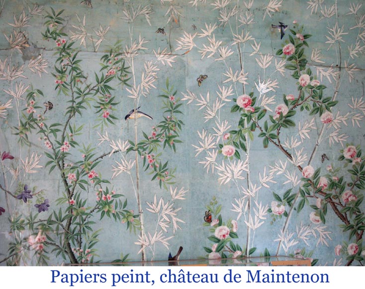 Five wallpaper panels, China, 18th century Five wallpaper panels, China, 18th century-18