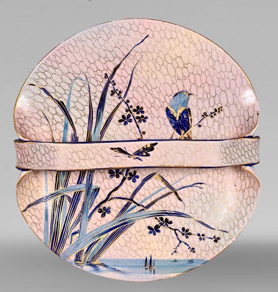 MAISON Alphonse Giroux – Japonisant decorative porcelain dish MAISON Alphonse Giroux – Japonisant decorative porcelain dish-0