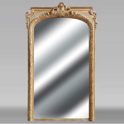 Gilded Regency-style trumeau, richly decorated