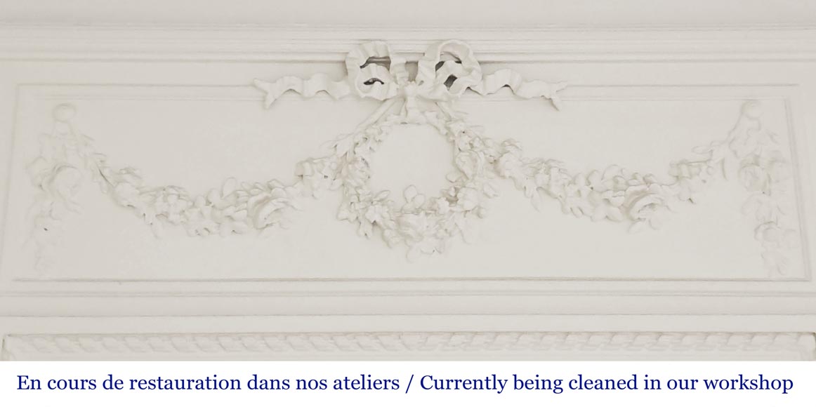 Louis XVI style trumeau decorated with a floral wreath Louis XVI style trumeau decorated with a floral wreath-1