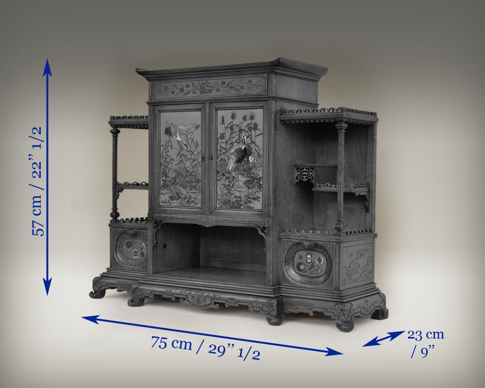 Japanese-style humidor with enameled decoration Japanese-style humidor with enameled decoration-6