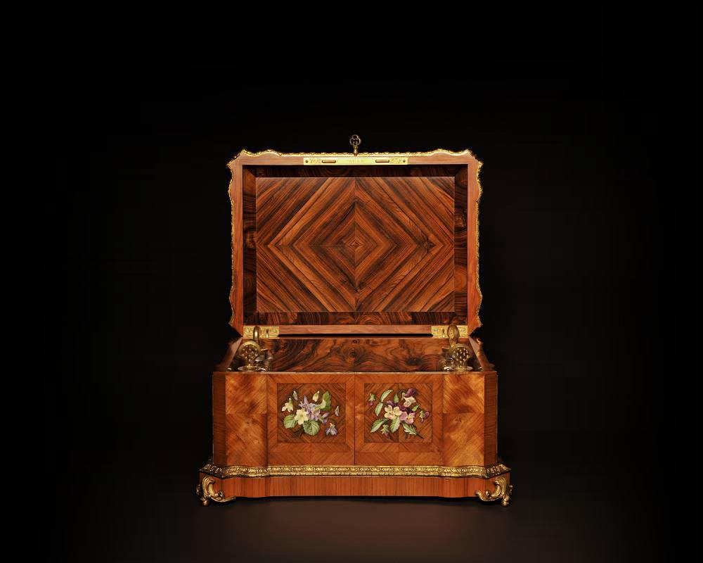 Maison TAHAN and Julien-Nicolas RIVART (1802-1867) - Perfume box decorated  with porcelain marquetry Maison TAHAN and Julien-Nicolas RIVART (1802-1867) - Perfume box decorated  with porcelain marquetry-1