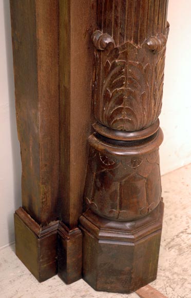 Antique oak mantel from the 19th century Antique oak mantel from the 19th century-4