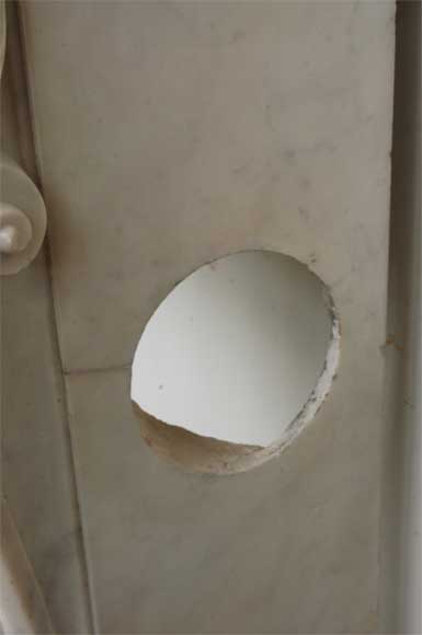 Louis XV style Carrara marble mantel Louis XV style Carrara marble mantel-7