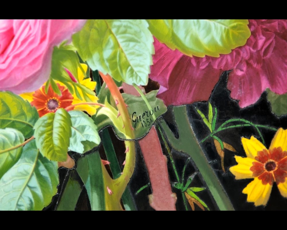 Julien-Nicolas RIVART (1802-1867) and Pierre-Joseph GUEROU - Pair of Side Cabinets decorated of bouquets in porcelain marquetry Julien-Nicolas RIVART (1802-1867) and Pierre-Joseph GUEROU - Pair of Side Cabinets decorated of bouquets in porcelain marquetry-5