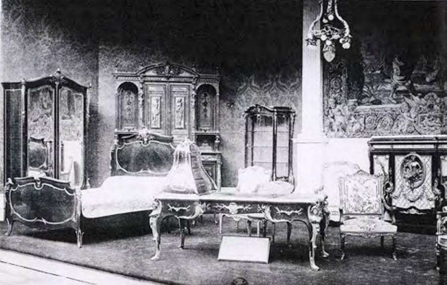 Eugène Frager, Meynard Manufacture (cabinetmaker), Ferdinand Barbedienne (bronze manufacturer), Louis-Constant Sevin (ornemanist) - Exceptional Neo-Renaissance style dining room set made out of carved walnut Eugène Frager, Meynard Manufacture (cabinetmaker), Ferdinand Barbedienne (bronze manufacturer), Louis-Constant Sevin (ornemanist) - Exceptional Neo-Renaissance style dining room set made out of carved walnut-20