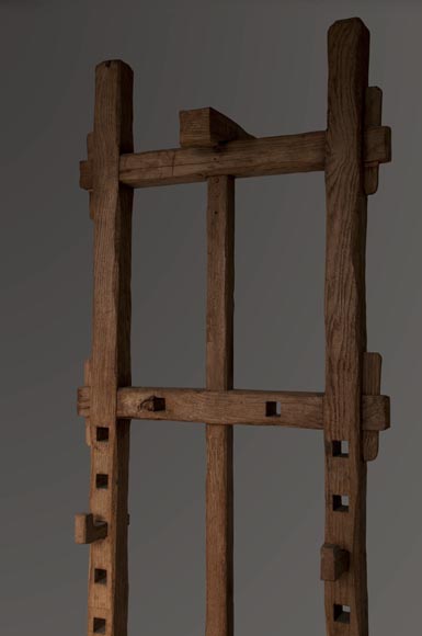 Antique oak wood easel, 1940's Antique oak wood easel, 1940's-1