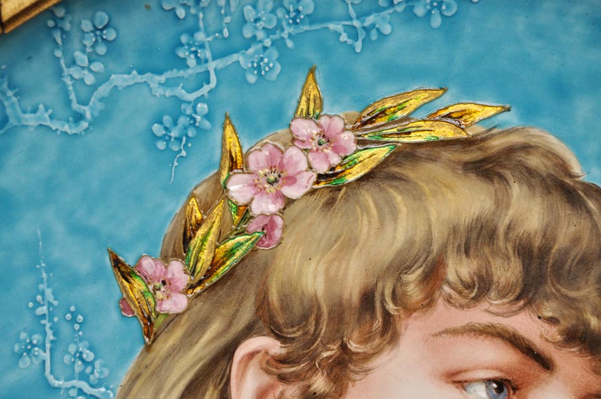 A. TEBARQUE - Pair of women portraits made out of glazed stoneware A. TEBARQUE - Pair of women portraits made out of glazed stoneware-4