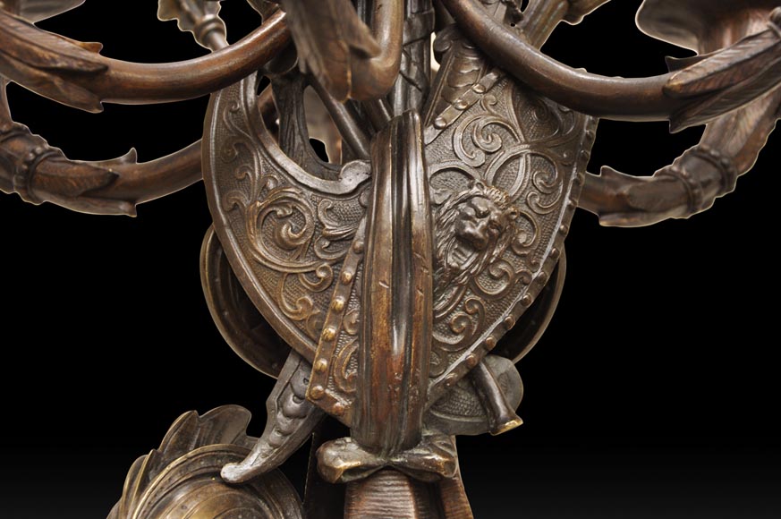 Jean-François GECHTER (1796-1844) - Pair of candlesticks with warriors Jean-François GECHTER (1796-1844) - Pair of candlesticks with warriors-4