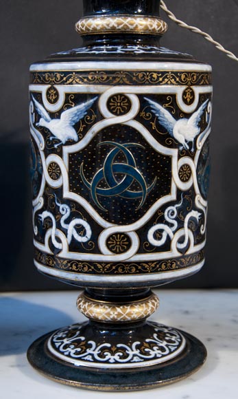 Edouard DAMOUSE - Pair of Neo-Renaissance style lamps dated of 1885 Edouard DAMOUSE - Pair of Neo-Renaissance style lamps dated of 1885-1