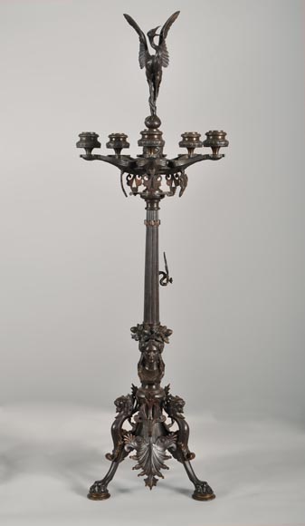 Pair of Candelabras with storks Pair of Candelabras with storks-1