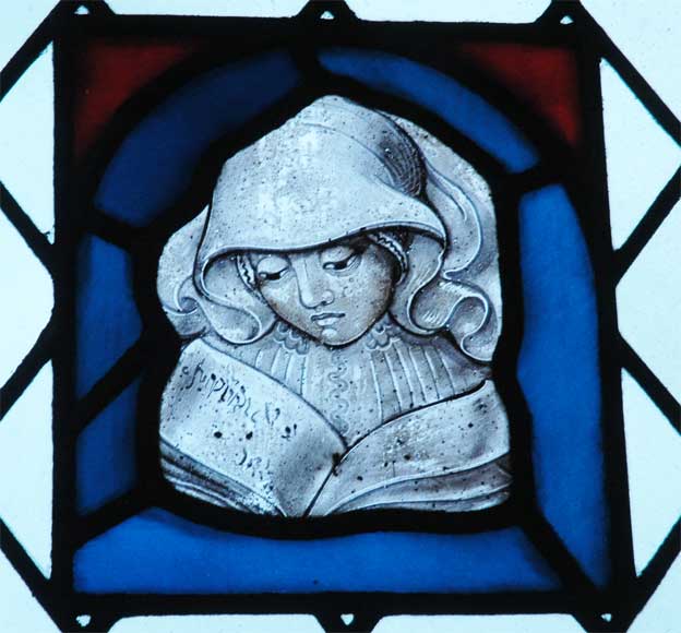 Four stained glasses with greyness angels Four stained glasses with greyness angels-2