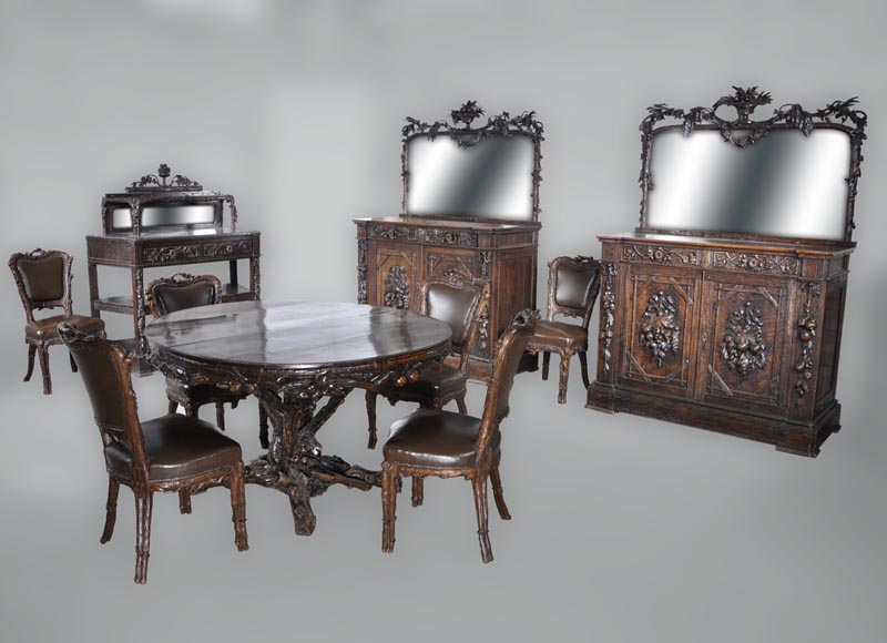 Matthew (1815-1889) and Willem (1816-1881) HORRIX (attrib. to) Important dining room set in "Black Forest" style Matthew (1815-1889) and Willem (1816-1881) HORRIX (attrib. to) Important dining room set in "Black Forest" style-0