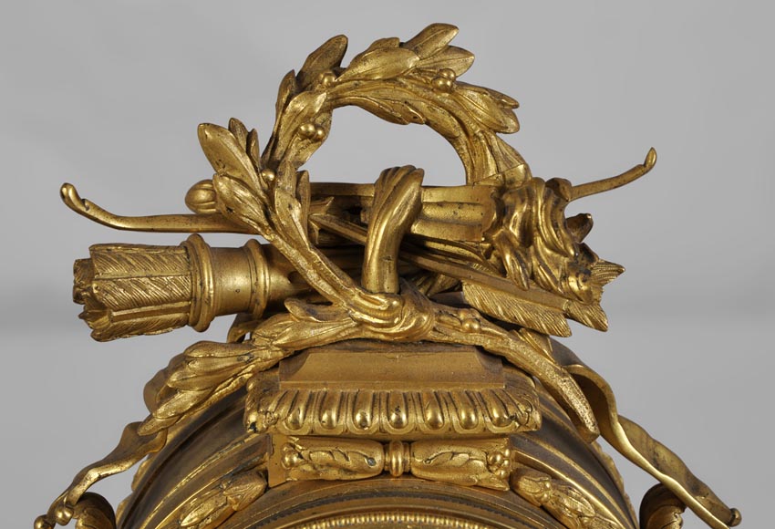 RAINGO FRÈRES (Paris, 1813), Clock with "bleu céleste" porcelain plate, Louis XVI style RAINGO FRÈRES (Paris, 1813), Clock with "bleu céleste" porcelain plate, Louis XVI style-2