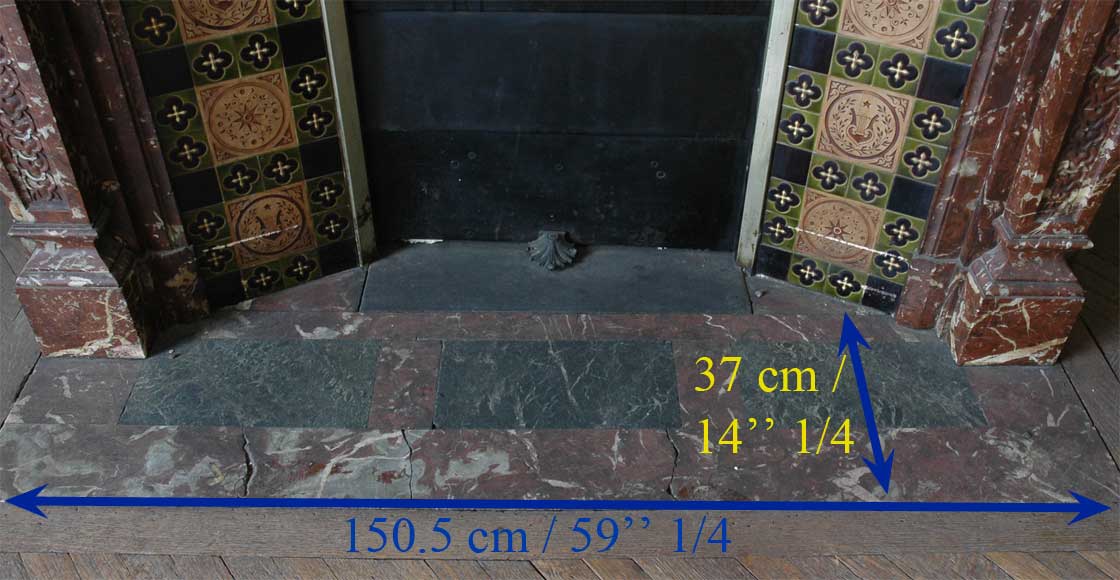 Antique Napoléon III style mantel in Rouge du Nord marble Antique Napoléon III style mantel in Rouge du Nord marble-8