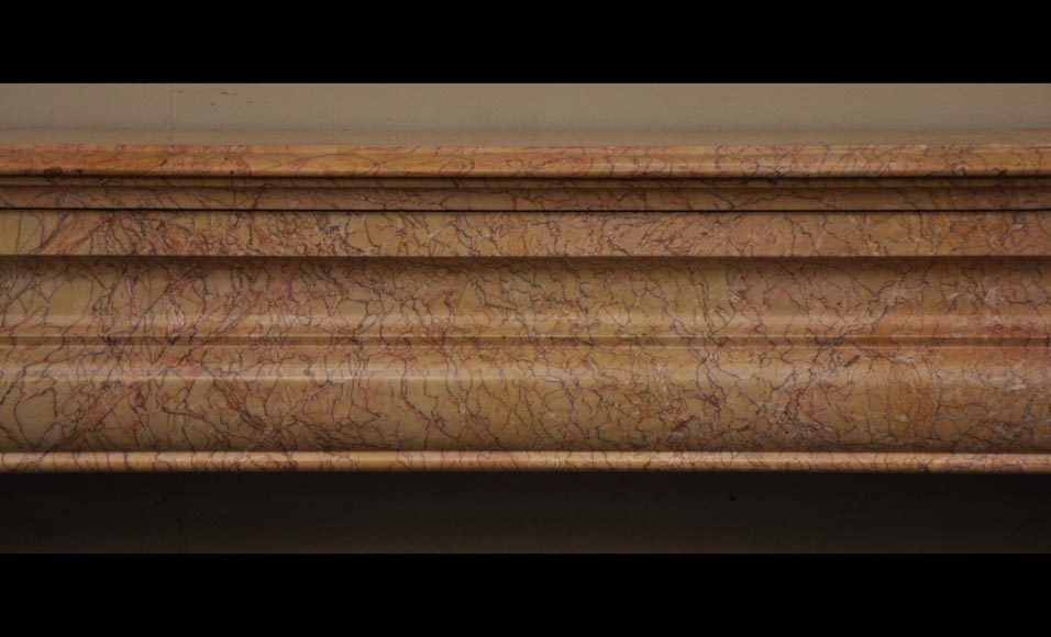 Antique Louis XIV style fireplace in yellow Brocatelle marble Antique Louis XIV style fireplace in yellow Brocatelle marble-1