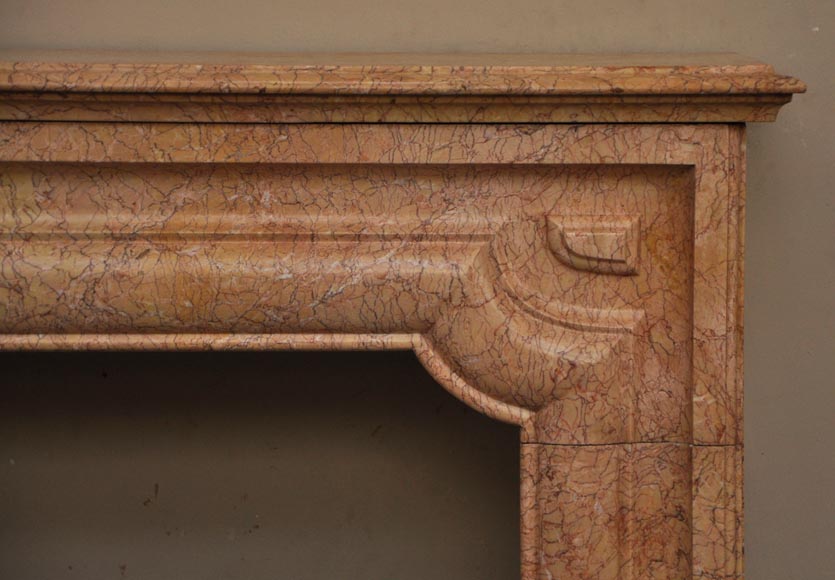 Antique Louis XIV style fireplace in yellow Brocatelle marble Antique Louis XIV style fireplace in yellow Brocatelle marble-3