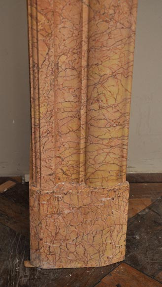 Antique Louis XIV style fireplace in yellow Brocatelle marble Antique Louis XIV style fireplace in yellow Brocatelle marble-6