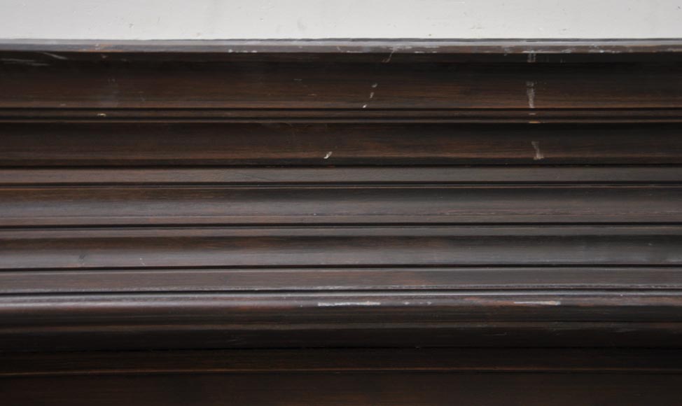 Antique Neo-gothic style wood fireplace with troubadours Antique Neo-gothic style wood fireplace with troubadours-5