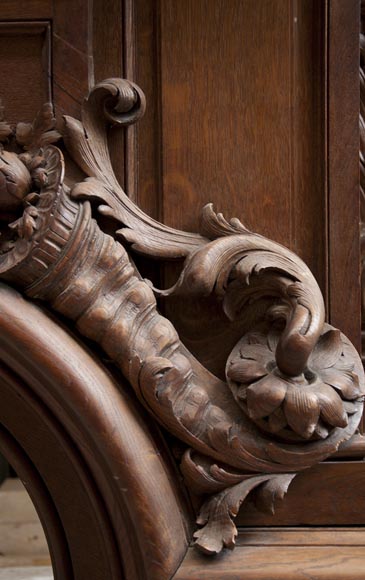 Exceptional antique oak wood fireplace made after the model of the fireplace in the Hercules Salon in Versailles Palace Exceptional antique oak wood fireplace made after the model of the fireplace in the Hercules Salon in Versailles Palace-6