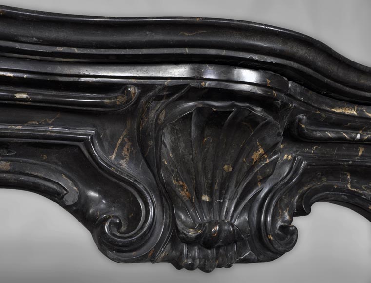 Antique Napoleon III style fireplace made out of scagliola painted in Portor marble imitation Antique Napoleon III style fireplace made out of scagliola painted in Portor marble imitation-2