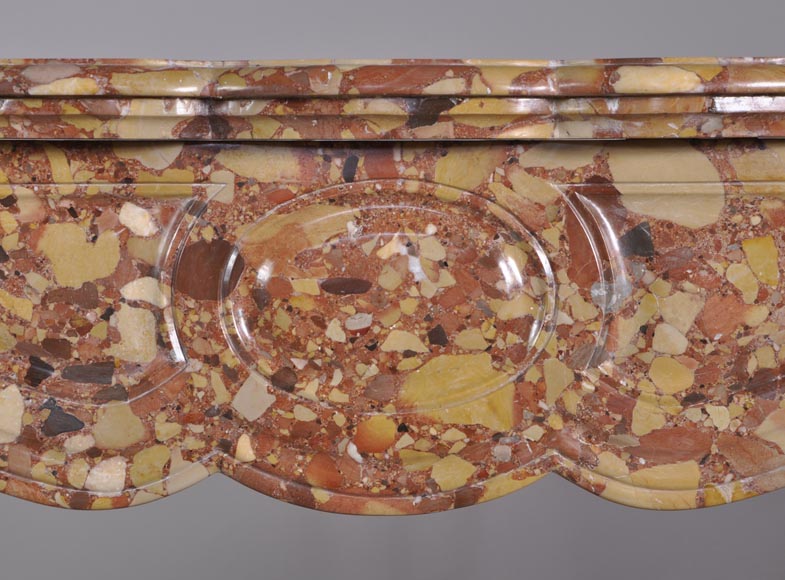 Pompadour style fireplace in Breche d'Alep marble Pompadour style fireplace in Breche d'Alep marble-1