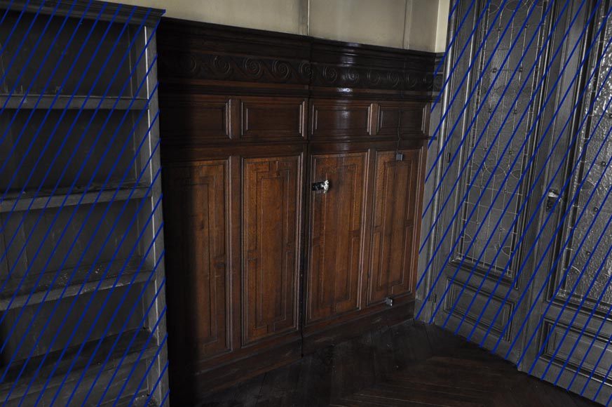 Set of oak carved panels with vitruvian scroll Set of oak carved panels with vitruvian scroll-3