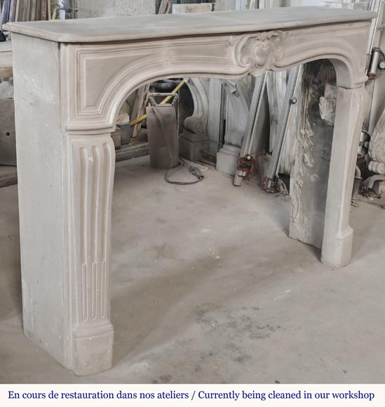 Louis XV style stone fireplace Louis XV style stone fireplace-3