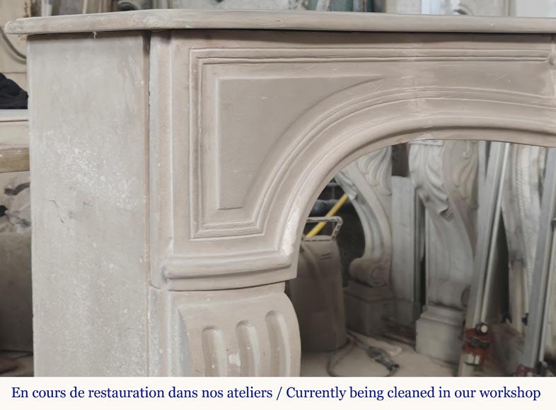 Louis XV style stone fireplace Louis XV style stone fireplace-4