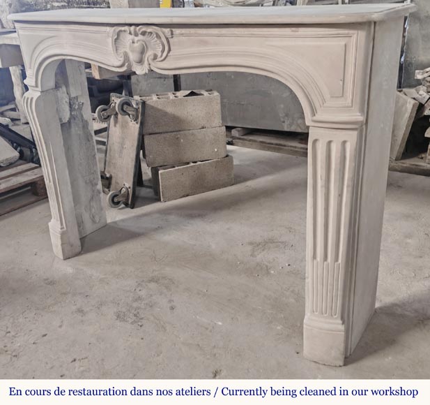 Louis XV style stone fireplace Louis XV style stone fireplace-6