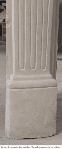 Louis XV style stone fireplace Louis XV style stone fireplace-7