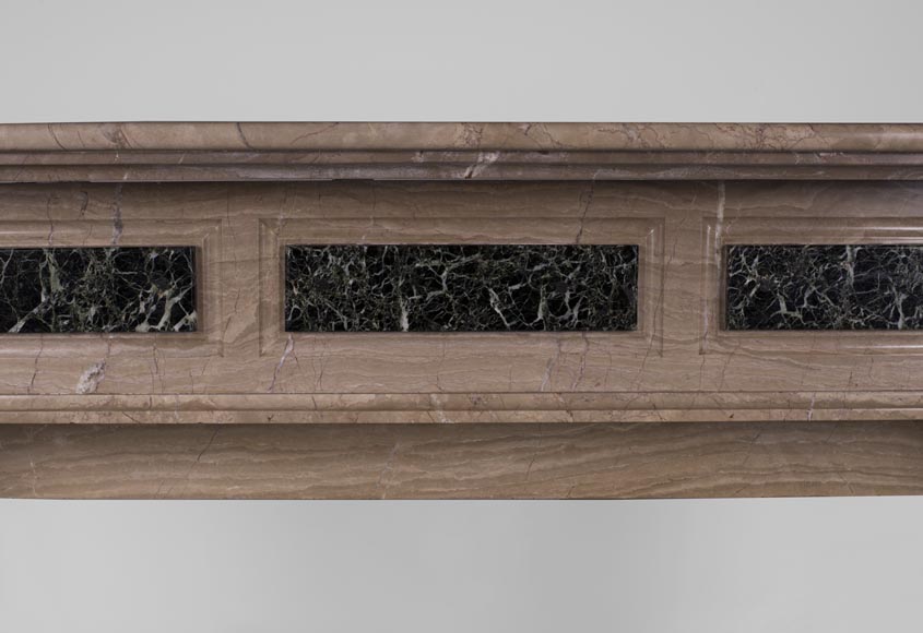 Antique Napoleon III style fireplace with columns in Sea Green marble Antique Napoleon III style fireplace with columns in Sea Green marble-1