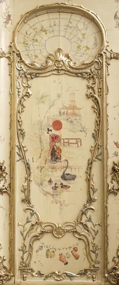 Panelled room with fine chinoiserie decoration from the Villa Les Cèdres,  King Leopold II’s residence  in Saint-Jean-Cap-Ferrat, Côte d’Azur Panelled room with fine chinoiserie decoration from the Villa Les Cèdres,  King Leopold II’s residence  in Saint-Jean-Cap-Ferrat, Côte d’Azur-14