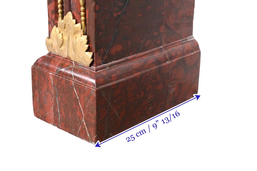 Empire Fireplace in Griotte Red Marble with Gilt Bronze Empire Fireplace in Griotte Red Marble with Gilt Bronze-11
