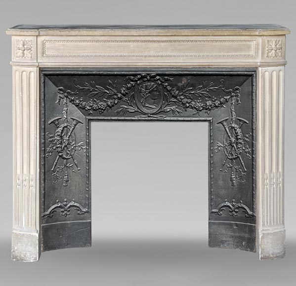 Louis XVI style stone mantel Louis XVI style stone mantel-0
