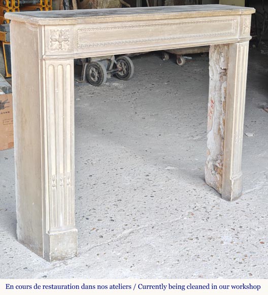 Louis XVI style stone mantel Louis XVI style stone mantel-2