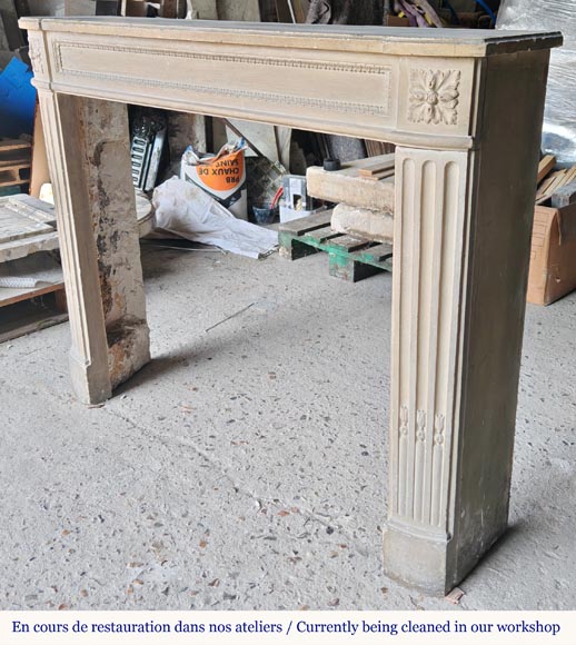 Louis XVI style stone mantel Louis XVI style stone mantel-6