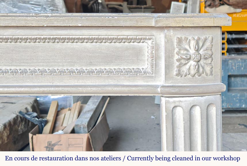 Louis XVI style stone mantel Louis XVI style stone mantel-7