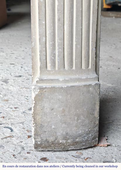 Louis XVI style stone mantel Louis XVI style stone mantel-8