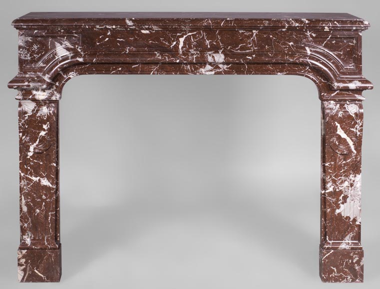 Antique Regence period fireplace in Red from the North marble Antique Regence period fireplace in Red from the North marble-0