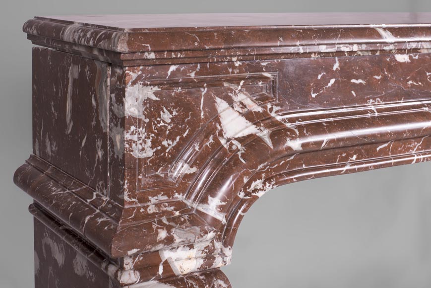Antique Regence period fireplace in Red from the North marble Antique Regence period fireplace in Red from the North marble-3