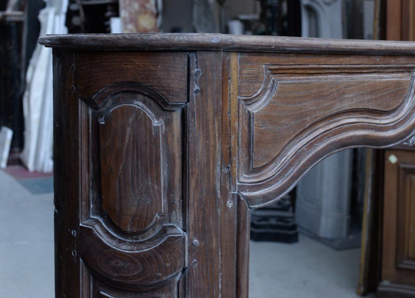 Large antique oak wood fireplace, Regence style, 1st half of the 19th c. Large antique oak wood fireplace, Regence style, 1st half of the 19th c.-3