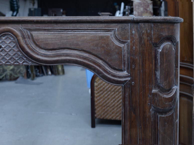 Large antique oak wood fireplace, Regence style, 1st half of the 19th c. Large antique oak wood fireplace, Regence style, 1st half of the 19th c.-6