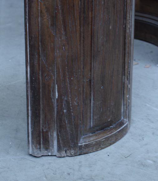 Large antique oak wood fireplace, Regence style, 1st half of the 19th c. Large antique oak wood fireplace, Regence style, 1st half of the 19th c.-7