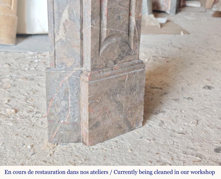 Louis XV style Pompadour mantel carved in Bois Jourdan marble Louis XV style Pompadour mantel carved in Bois Jourdan marble-7