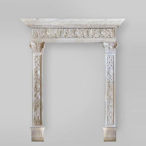 Important antique doorway in marble stone, Renaissance period