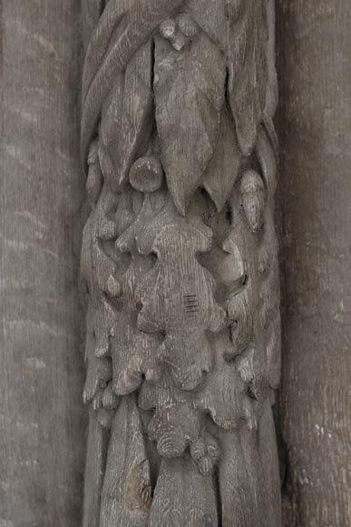 Big Napoleon III style double door made of carved wood Big Napoleon III style double door made of carved wood-3