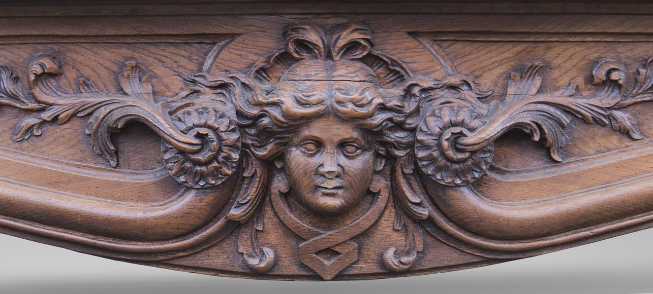 BARDIE Armand (cabinetmaker) - An antique Napoleon III style fireplace with its overmantel BARDIE Armand (cabinetmaker) - An antique Napoleon III style fireplace with its overmantel-8