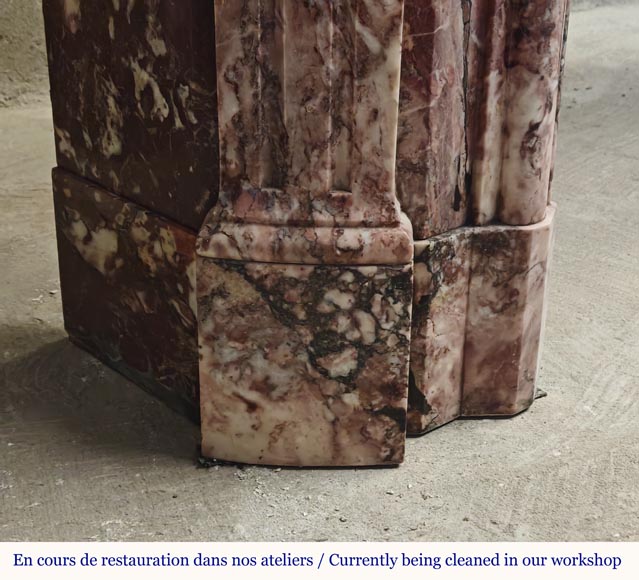Fleur de Pécher pink marble Louis XV mantel Fleur de Pécher pink marble Louis XV mantel-4